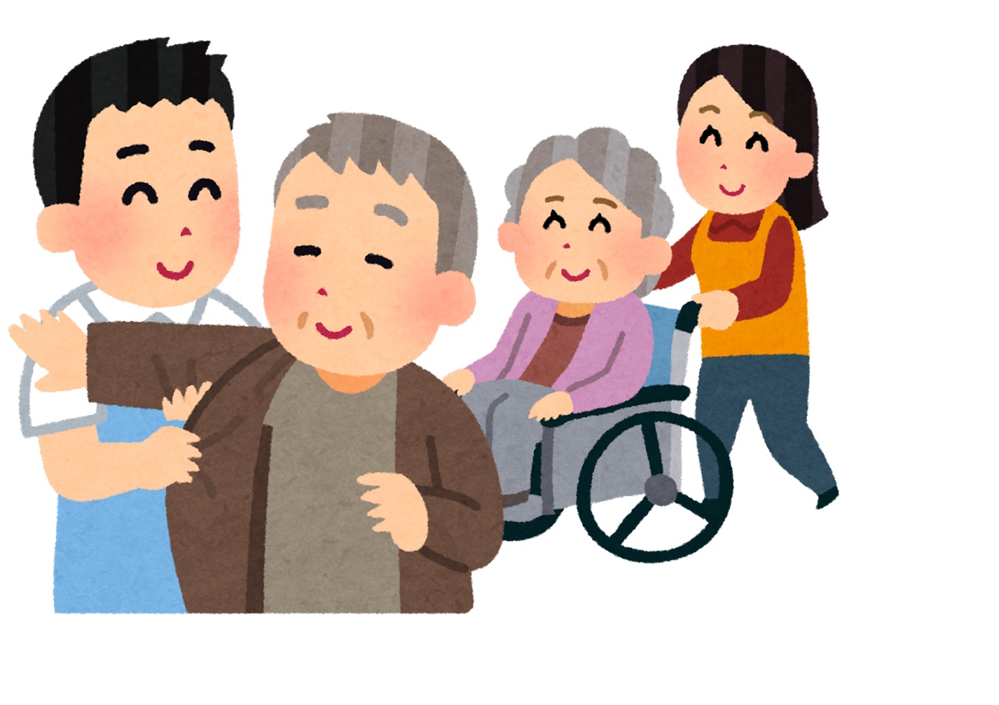 職員２人のイラスト画像